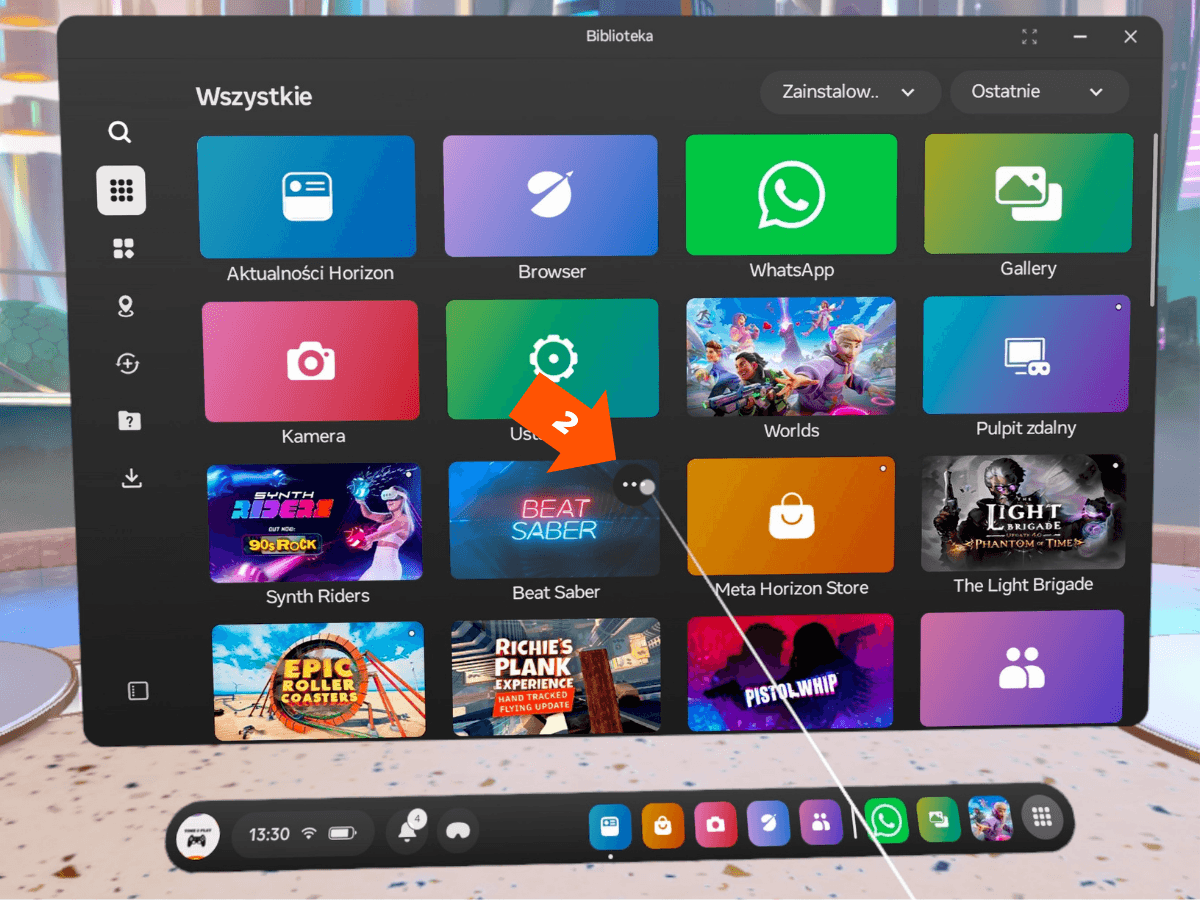 Usuwanie_1 Wynajem VR Meta Quest 3