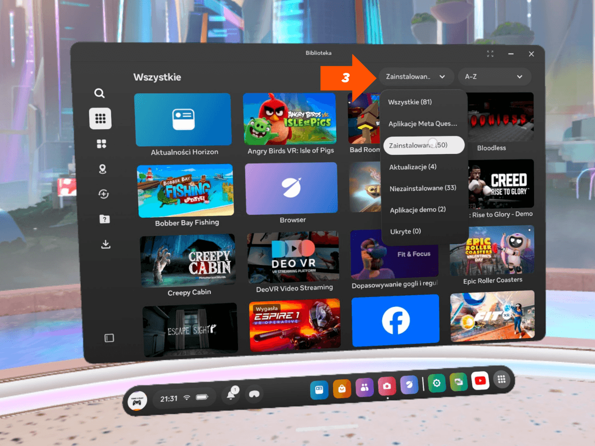 VR_Biblioteka_3 VR Meta Quest 3 - wynajem Kraków